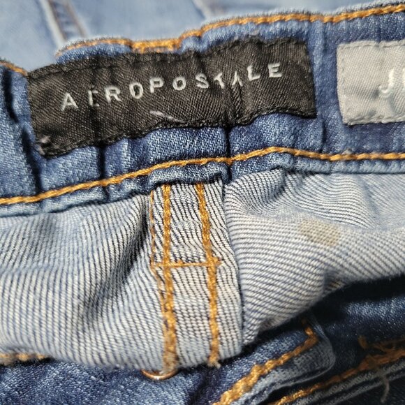 Aeropostale Jegging Jeans Womens Size 4 Short Low Rise Medium Wash Denim Pants - Picture 4 of 6
